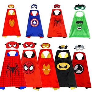 Children's Cloak Role Playing Costume Revenge League Cloak Super Hero Print Cloak Halloween Ball Playing