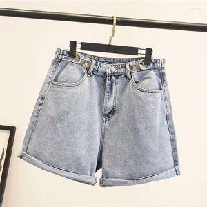 Kvinnors shorts trendiga trevliga sommar kvinnor vintage streetwear brett ben blå denim casual kvinnlig hög midja lösa svarta jeans