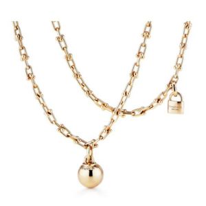 Fashion hardwear jewelry necklace designer luxury Horseshoe pendants series necklaces Rose Gold Platinum Chain diamond adult jewel278C