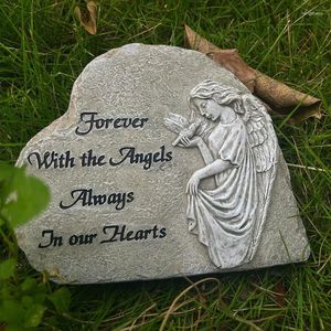 Garden Decorations Pet Memorial Stones with Engraved Ornament Harts Made Puppy Tombstone OrnMants Tom Stone Decoration For and Tablettop