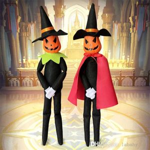 Großhandel Lustige Halloween Kürbis Elf Puppe Anhänger Spielzeug Mit Hut Party Kleine Dekoration Neuheit Kind Geschenk