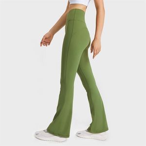 Damen-Yogahose, schmale Passform, ausgestelltes Hosen-Outfit, hochelastisch, hautfarben, All-Match-Mode, Sport, Freizeithose für Damen, Herbst und 306T