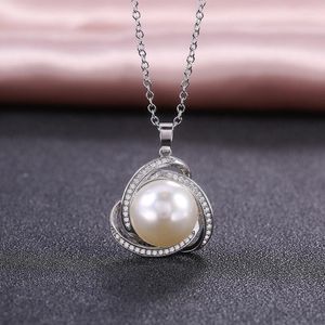 Ожерелья с подвесками, модное ожерелье, ювелирные изделия для женщин, подарок с белой жемчужиной, элегантный день рождения