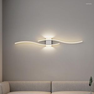 Duvar lambası ışık minimalist modern basit şerit yaratıcı yatak odası çalışma başucu oturma odası tv kanepe arka plan