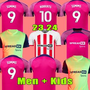 22/23 SUNDERLAND Camisas de futebol Kit infantil Versão do jogador Home Away 2023 2024 Camisa de futebol ROBERTS GOOCH STEWART DIALLO CLARKE PRITCHARD GELHARDT