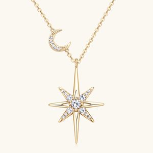 20 개의 디자인 패스 테스트 여아를위한 Moissanite 다이아몬드 펜던트 목걸이 925 스털링 슬리버 골드 도금 그라 다이아몬드 목걸이 50cm 체인을 가진 좋은 유대인