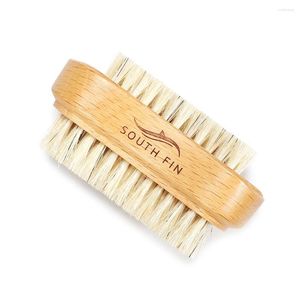 Nail Brushes Double Sides Cleaning Brush With Wooden Handle Natural Bristles Manicure Pedicure Tool Scrubbing