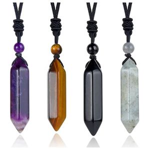 South American Natural Crystal Pendant Necklace Healing Crystal Amulet for Friends and Family