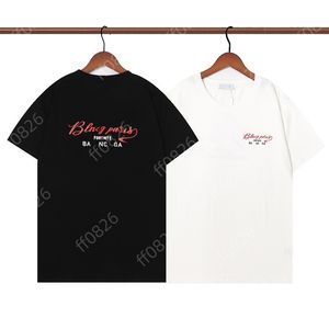 2023 باريس أزياء العلامة التجارية المصمم رجال القمصان الشهيرة مصمم بالينز Tees Cotton BB Print Letter Fashion Balenciga Sports for Men and Women Tees Hip-Hop Stirts