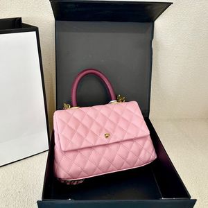 Salzburg Bolsa Clássica Bolsa De Luxo Designer Mini Bolsa De Ombro Caixa Hass Caviar Couro De Ouro Corrente De Hardware Portátil Lagarto Acolchoado Xadrez Única Flap Salzburg Bag