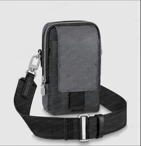 Designväska dubbel telefonpåse mäns minitelefon klaff axelväska m81321 monogras eclipse omvänd stilfulla slingväskor designer crossbody for man