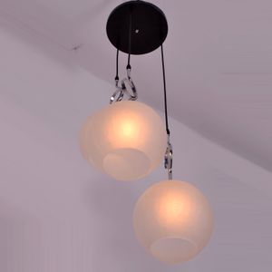 Modern Dining Room Pendant Lighs Round Top White Glass Bar Counter Pendant Light Stairs Case Fashion Pendant Fixture