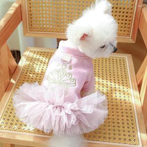 Cão vestuário inverno tutu vestido saia filhote de cachorro vestidos de festa roupas york pomeranian shih tzu poodle frise pequenos animais de estimação cães roupas