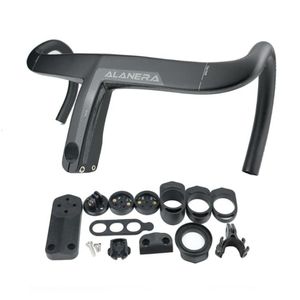 Componentes de guidão de bicicleta 2022 ALANERA Sistema de fio interno DCR Guiador de estrada de carbono integrado para 28/6mm Fork Steer com Spacers206S