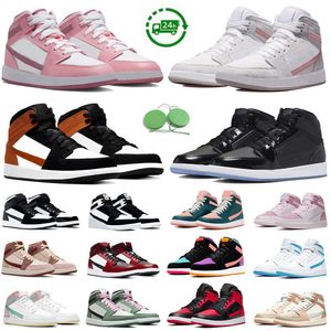 Mid Cut Basketball Shoes For Men Women Sneaker Panda Space Jam Smoke Grey Camo Diamond Digital Pink Dutch Green Sesame Paint Drip Mens Trainers Sports Sneakers GAI