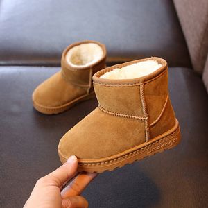 Boots mode barn casual skor flickor pojkar bomull snö varma barn pojke vinter sneakers 230909