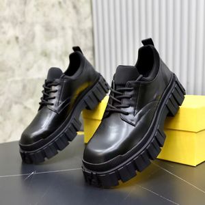 Elegant Gentleman Force Leather Derby Loafers Shoes Chunky Lug Sole Light Rubber Sole Party Dress Moccasins Comfort Party Dress Oxford Walking EU38-44