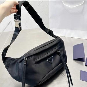 Womens Designer Fashion Nylon Midjeväska Mens Brands Casual Belt Bags Zipper Chest Fanny Pack Mens Black Bumbag Leather Crossbody S255U