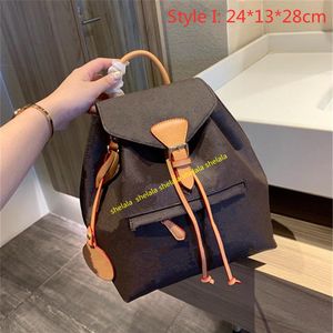 2021 Luxury Women Purses Backpacks Handbags Designers School Bags String Back Packs Classic Student Bucket Bag Printed Embossed Fl193f