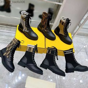 Botas Mulheres Designer Botas Silhueta Ankle Boot Booties Stretch High Heel Sneaker Inverno Mulheres Sapatos Chelsea Motocicleta Equitação Mulher Q230909