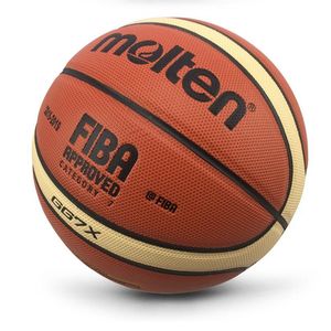 Bollar hela eller detaljhandel av hög kvalitet basket boll pu materia officiell storlek765 basket med nätväska nål 230210220m