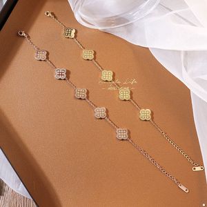 Mode rostfri Stell Clover Pendant Necklace Armband Earring for Women Gift