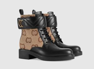 Herbst und Winter Doppelspitze Leder Damen Strass Stiefeletten Kurze Stiefel Sandstiefel Erhöhter dicker Absatz Martin Stiefel Schneestiefel