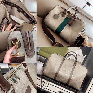 High Quality Designer Handbag Ophidia Red Green Webbing Shoulder Bags Duffel Travel Cross Body Men Leather Canvas Tote Women Bag217u