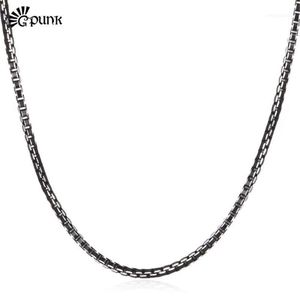 Black Box Chain 3mm Trendry Necklace For Men High Quality Mens Boys smycken Hela aluminiumlegering 3 Storlek N204G1263X