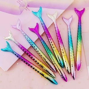 Colorful Mermaid Pens Fashion Kawaii Student Writing Gift Novelty Mermaid Ballpoint Pen Gel Pens Stationery School Office Supplies