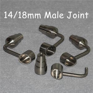 90 degree bucket GR2 Titanium Nails 14&18mm Titanium Nail 10mm&14mm&19mm Joint Domeless Titanium Nail For Male and Female quartz b238Y