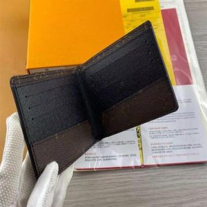 Projektanci Paris Plaid Style High-end Mens Portfel Portfel Karta kredytowa Torebka Portfel Portfel Luksusowe torebki Billfold torebki z sekwencją342L