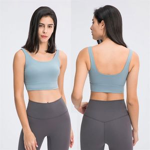 L-108 Yoga Sports Bra Shockproof U-shaped Back Upper Collection of Auxiliary Breasts Tops Sexy Underwear Fitness Dancing Tank Top 285T