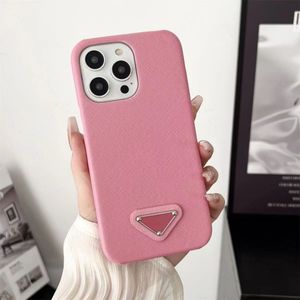 Fashion Girls iPhone 14 13 12 11 Pro Max 14Pro 14Plus 14ProMax 13Pro 13ProMax Leather Back Shell Man Woman New Pure Colour Anti-fall Protection Mobile Phone Case
