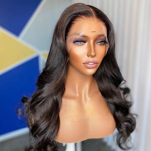 2021 Yeni Vücut Dalgası 13x4 Ön peruklar Önceden Bebek Saçı Brezilya İnsan Saçı Uzun Dantelli Siyah Kadınlar İçin Frontal Peruklar3618