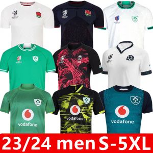 البيع الساخن RWC 23/24 Irelands Polo Rugby Fiji قميص المنزل العالمي للرجبي القمصان المنزل بعيدا قميص قميص Rucby القميص