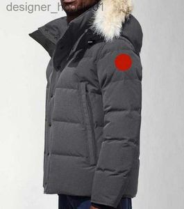 Piumino da uomo Canada Piumini da uomo Designer Vera pelliccia di coyote Outdoor Wyndham Giacca a vento Jassen Capispalla con cappuccio Fourrure Manteau Piumino Cappotto Hiver Par