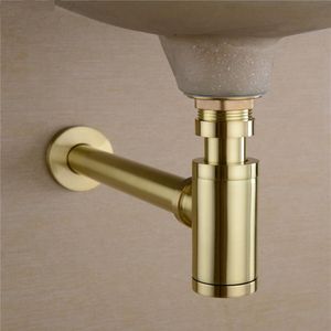 Bathroom Basin Sink Tap Bottle Trap Drain Kit Waste TRAP Pop Drain Deodorization Brushed Gold Black Bronze Chrome2869