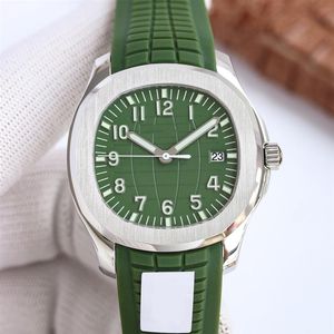 Zegarek designerski Khaki Green Square Dial 40 mm 5168G Arabski cyfrowy światło gumowy szafir Sapphire Crystal Glass Folding Bu208m