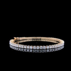 Bracciale con diamanti coltivati in laboratorio in oro giallo 18 carati dal design classico personalizzato Hpht Cvd Si-fg per le donne in occasione del matrimonio al miglior prezzo di vendita