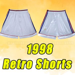 Retro Zidane Henry Soccer Shorts Frence Vintage Football брюки Maillot Equipe de Trezeguet 1998 98 с коротким рукавом Jorkaeff Vieira