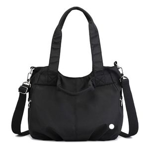 Lu Nylon Duffel Bag Yoga Handbag Gym Fitness Travel Outdoor Sports Påsar axelväskor 4 färger stor kapacitet vattentät2739