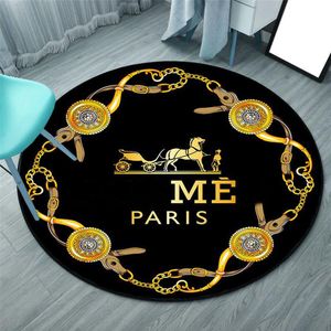 Luxurys Round Mat Designers Hallway Absorb Water Bathroom Carpets With Letters Kitchen Mats Entrance Living Room Rugs Decorative C210w