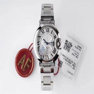 AF Lady Watch Rozmiar 33 mm Wyposażony w szwajcarski Cal 076 Ruch Spalone Stalowy niebieski wskaźnik Sapphire Glass Mirror Crocodile Skórzanie WA200D