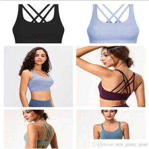 2021 Justera LU-07 LU NY Summer Yoga Wear Ladies Sports Fitness Bra Gathering Beautiful Back Underwear Bra2202