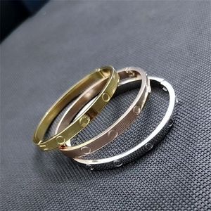 Love bangle screw mens bracelet luxury designer jewelry fashion wedding non tarnish femme cjeweler christmas day plated gold brace255p