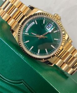 Orologio di alta qualità 41 mm oro verde movimento meccanico automatico da uomo braccialetto giorno-data orologi da donna con scatola di documenti orologio reloj mujer orologi da polso