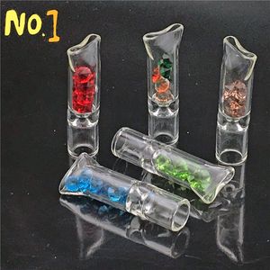 Buntes, transparentes Glas-Zigarettenspitzen-Pfeifenzubehör mit farbigen Diamantgläsern, Filtern, Filterspitze, Pfeifenraucherzubehör