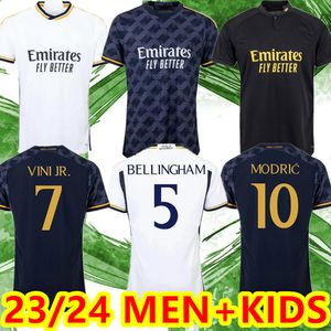 3XL 4XL 23 24ベリンガムサッカージャージーレアルマドリッド2023 Vini Jr Benzema Camavinga Rodrygo Modric Kroos Tchouameni Valverde Men Kids Shird Uniforms 8888888