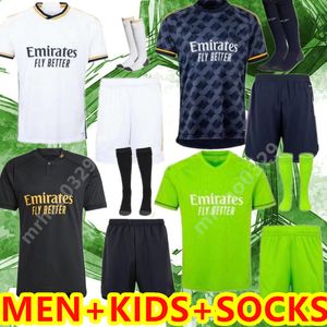 23 24 Vini Jr Camavinga Soccer Jersey 2023 레알 마드리드 Benzema Rodrygo Rudiger Modric Marcelo Asensio Lucas Valverde 남자 키트 축구 셔츠 유니폼